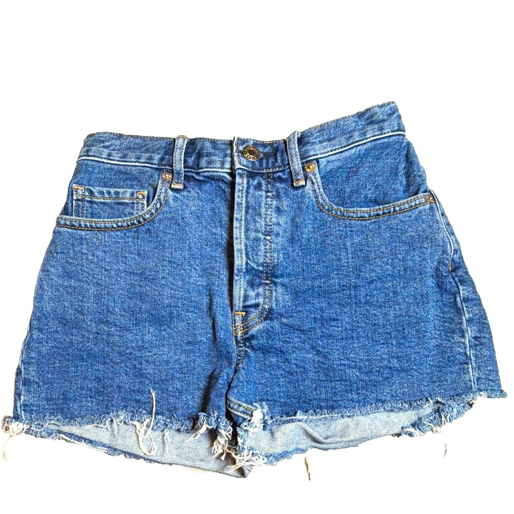 Everlane The Cheeky Short Women's High Rise Blue Denim Cut Off Shorts Size 23